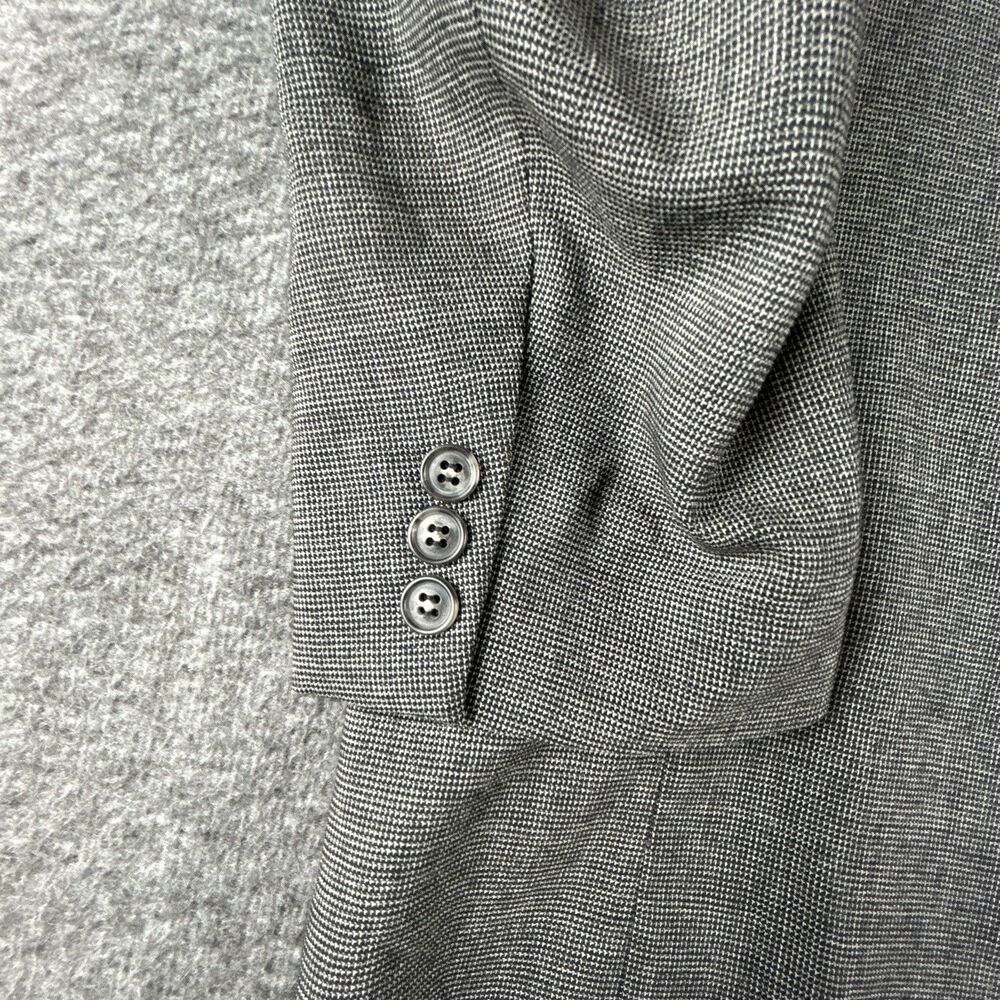 Ermenegildo Zegna Soft Wool Blazer Mens Sz 44L Gray Tweed Houndstooth 3 Button - Picture 7 of 12